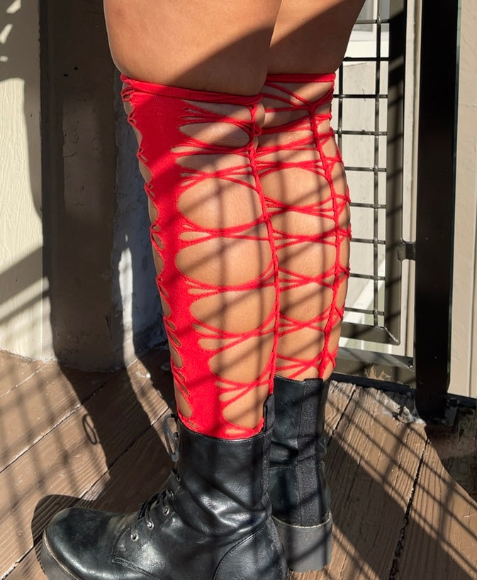 Siren Thigh High Braided socks (ᴍᴀᴅᴇ ᴛᴏ ᴏʀᴅᴇʀ)