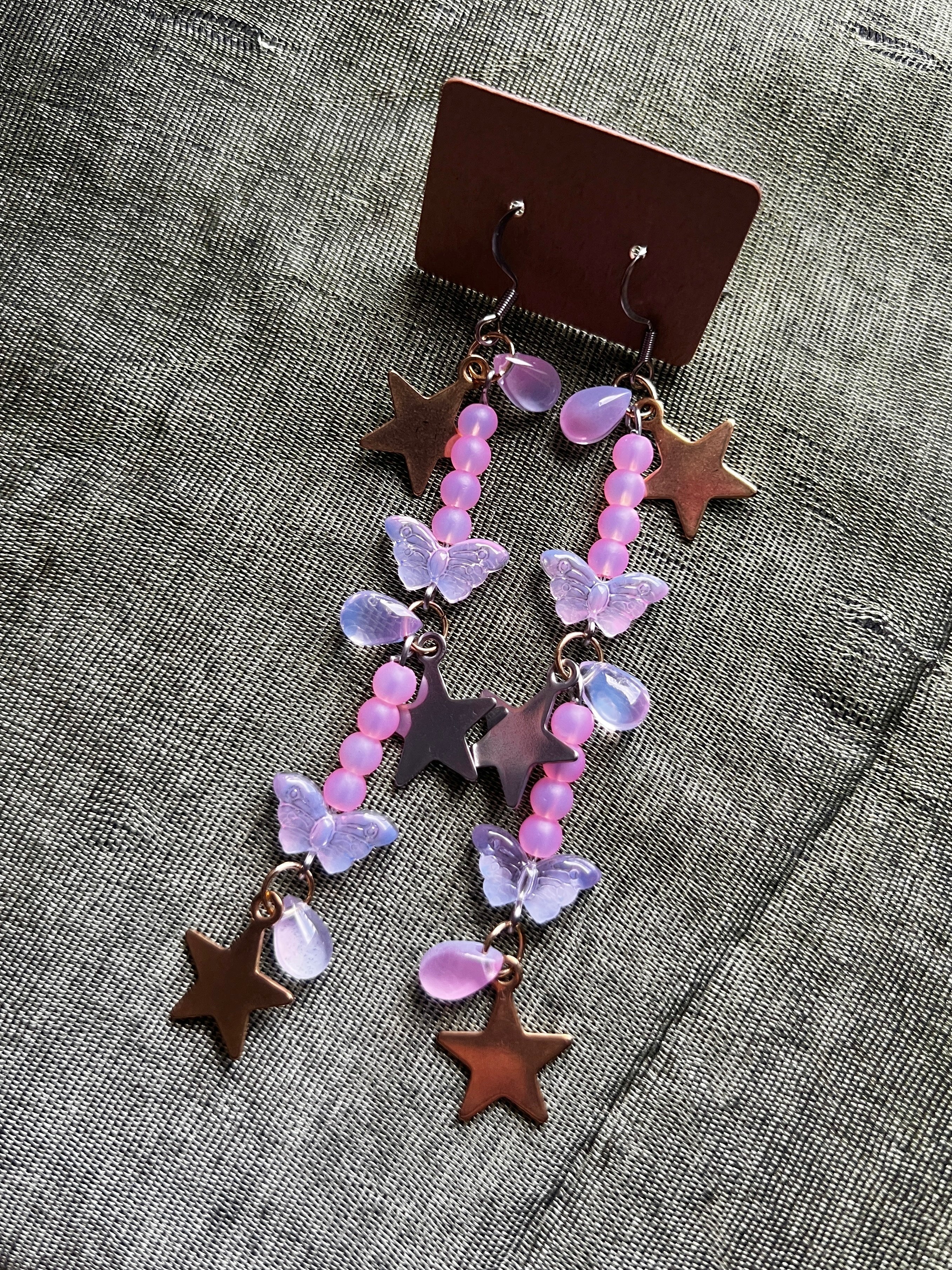 Moonrise Melody - Large Wishing Star Earrings