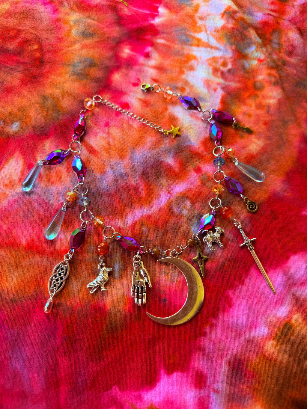 Blood Moon - Resin Crystal Charm Choker