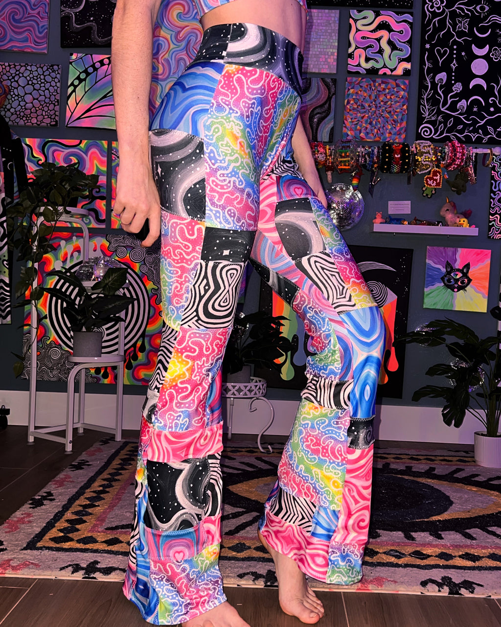 (READY TO SHIP) Patchwork Yoga Pants- Sizes: S, M, L