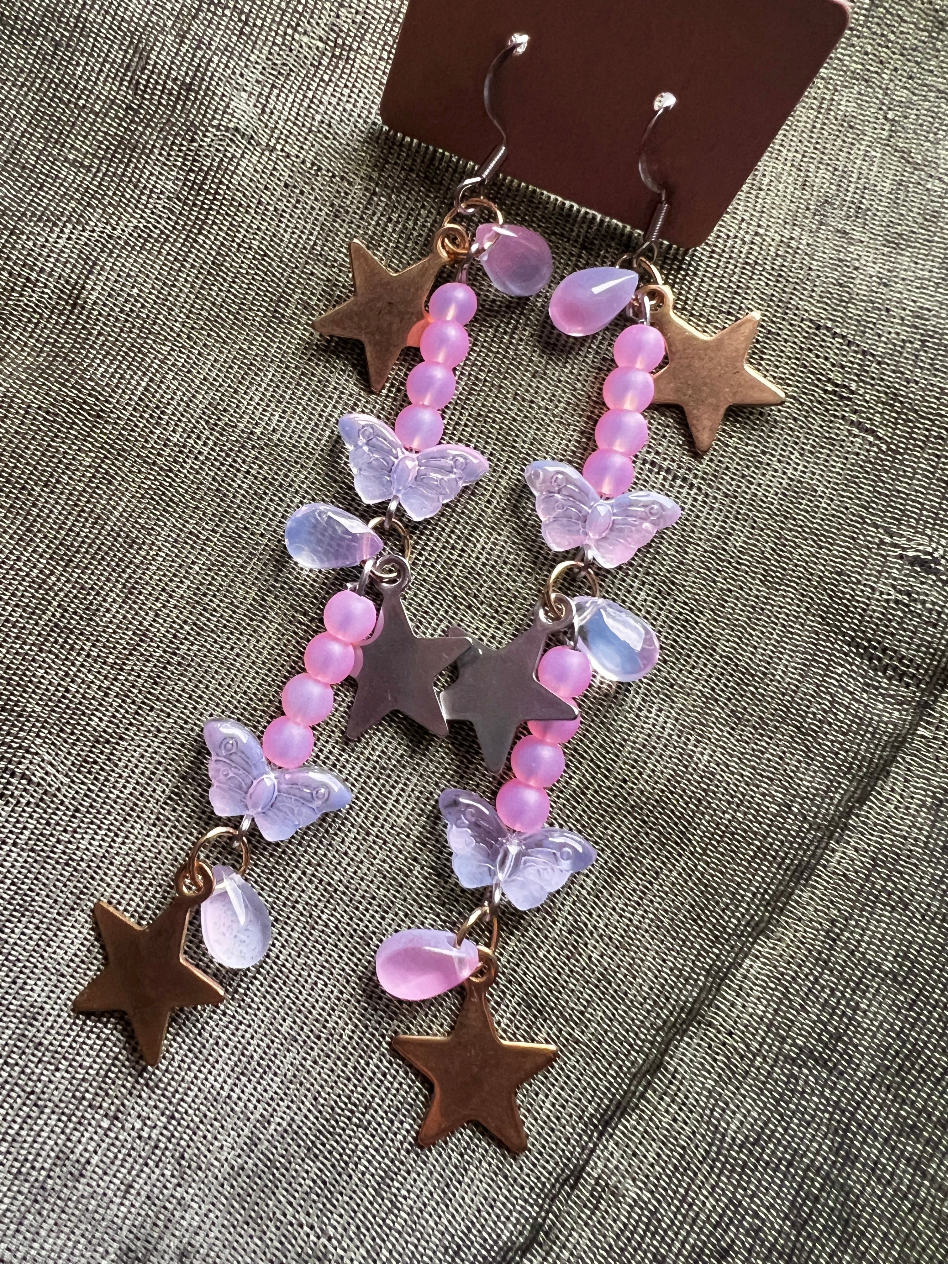 Moonrise Melody - Large Wishing Star Earrings