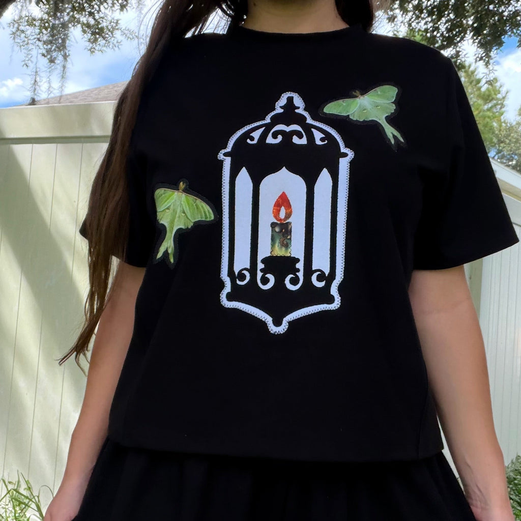 Moth to a Flame Cropped Tee 🕯️ M/L