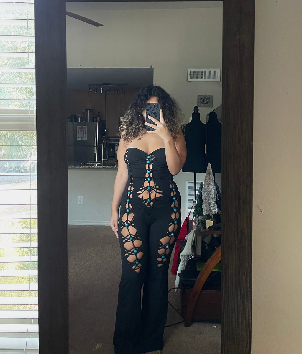 Ocean Flare Leg Catsuit (ᴍᴀᴅᴇ ᴛᴏ ᴏʀᴅᴇʀ)