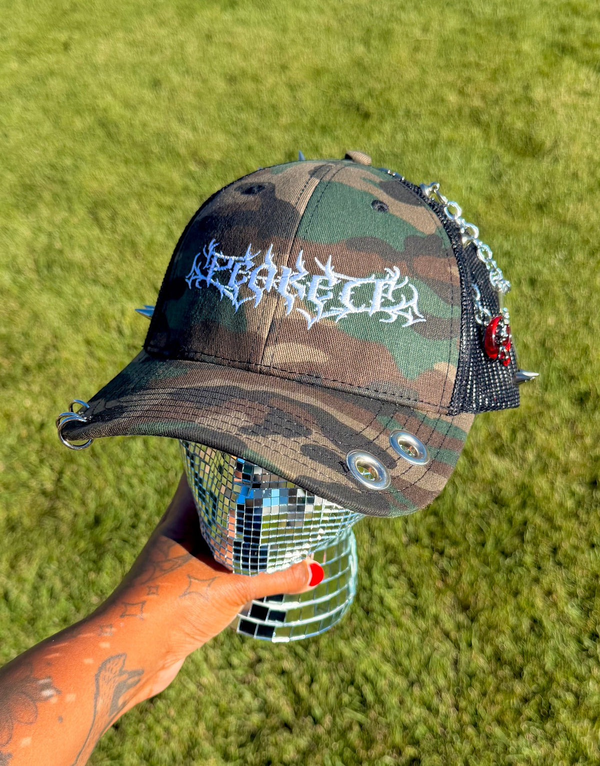 1 of 1 Peaked Camo Trucker Hat