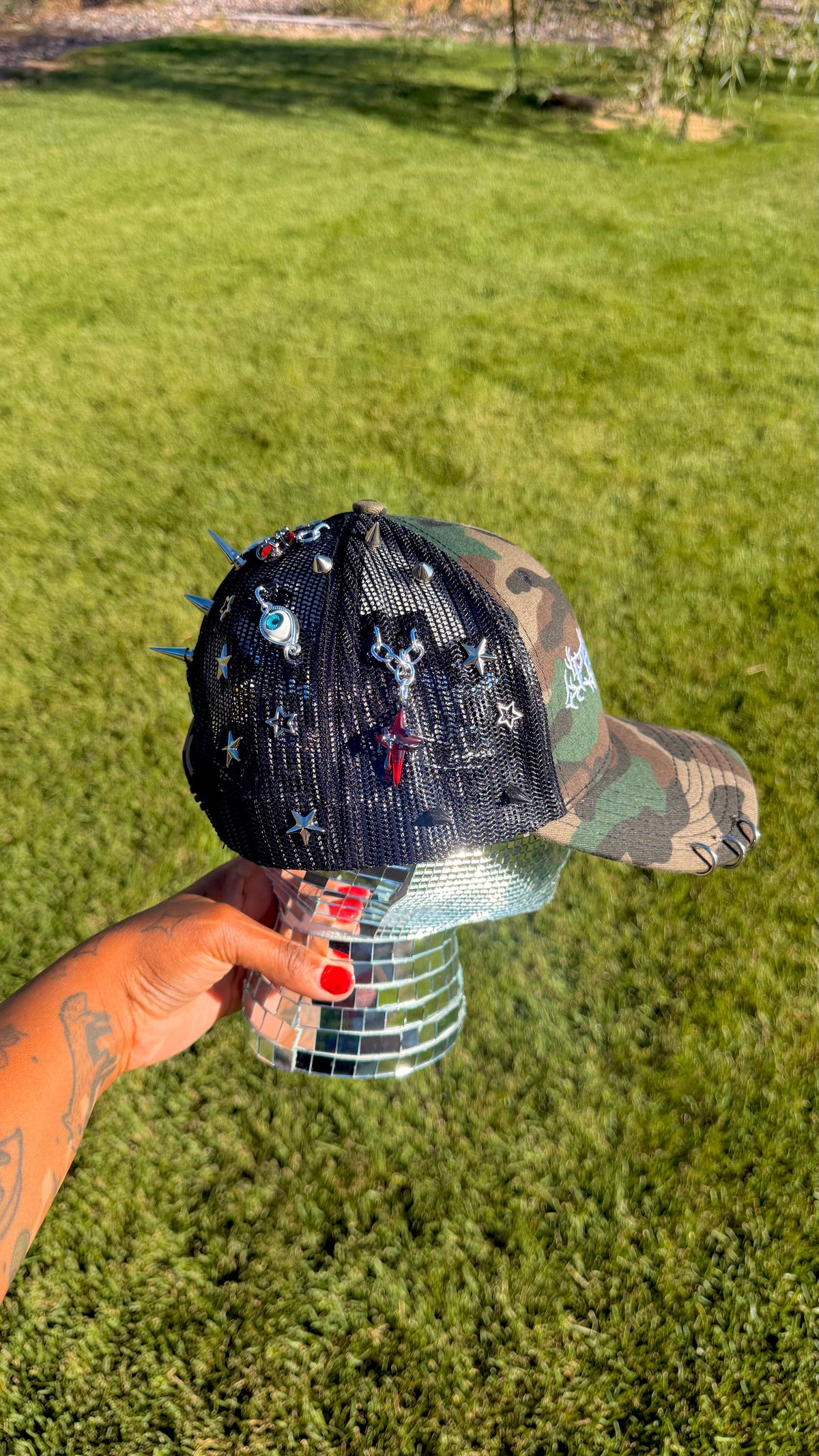 1 of 1 Peaked Camo Trucker Hat