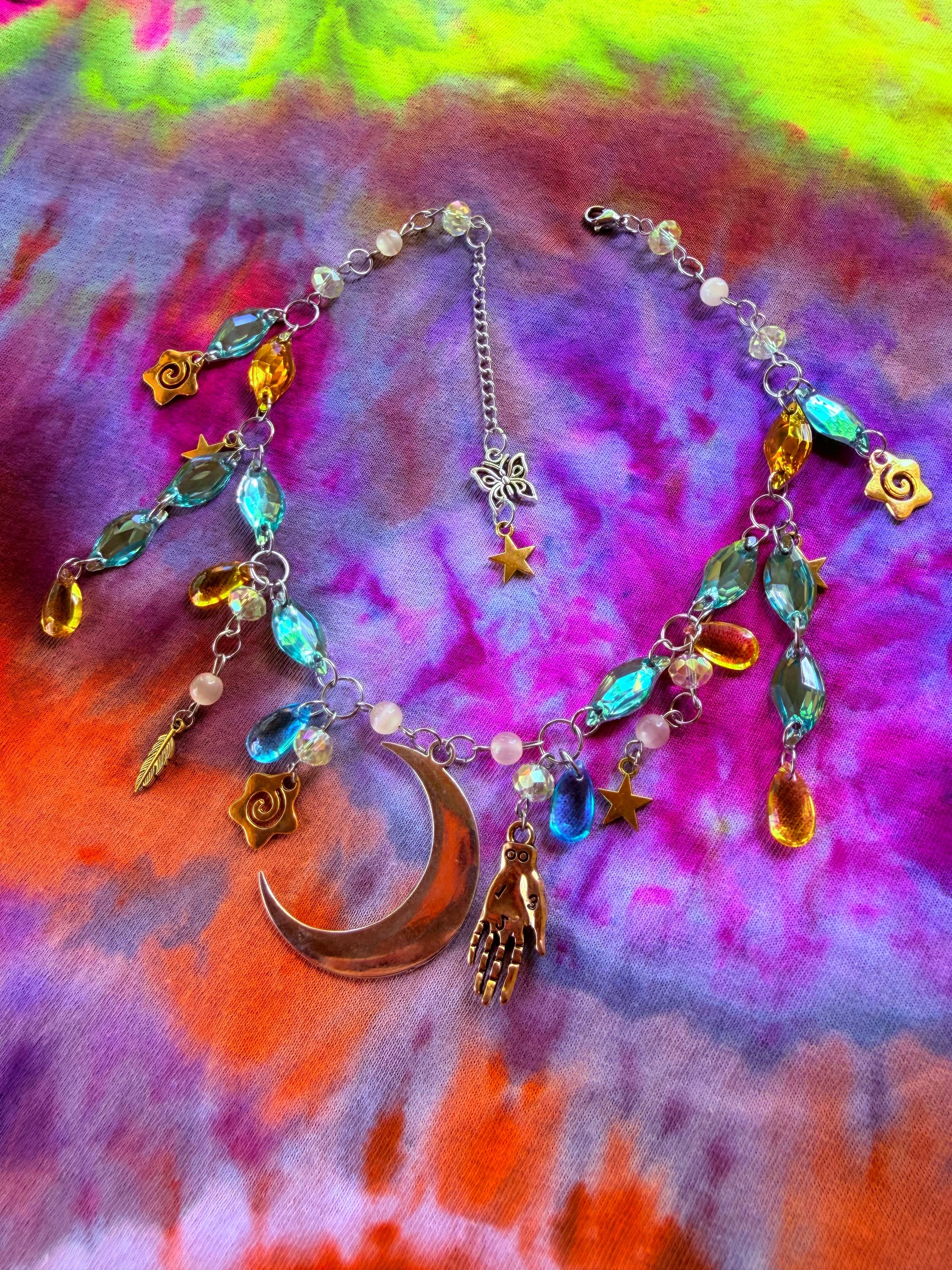 Heavenly Peace - Resin Crystal Charm Choker