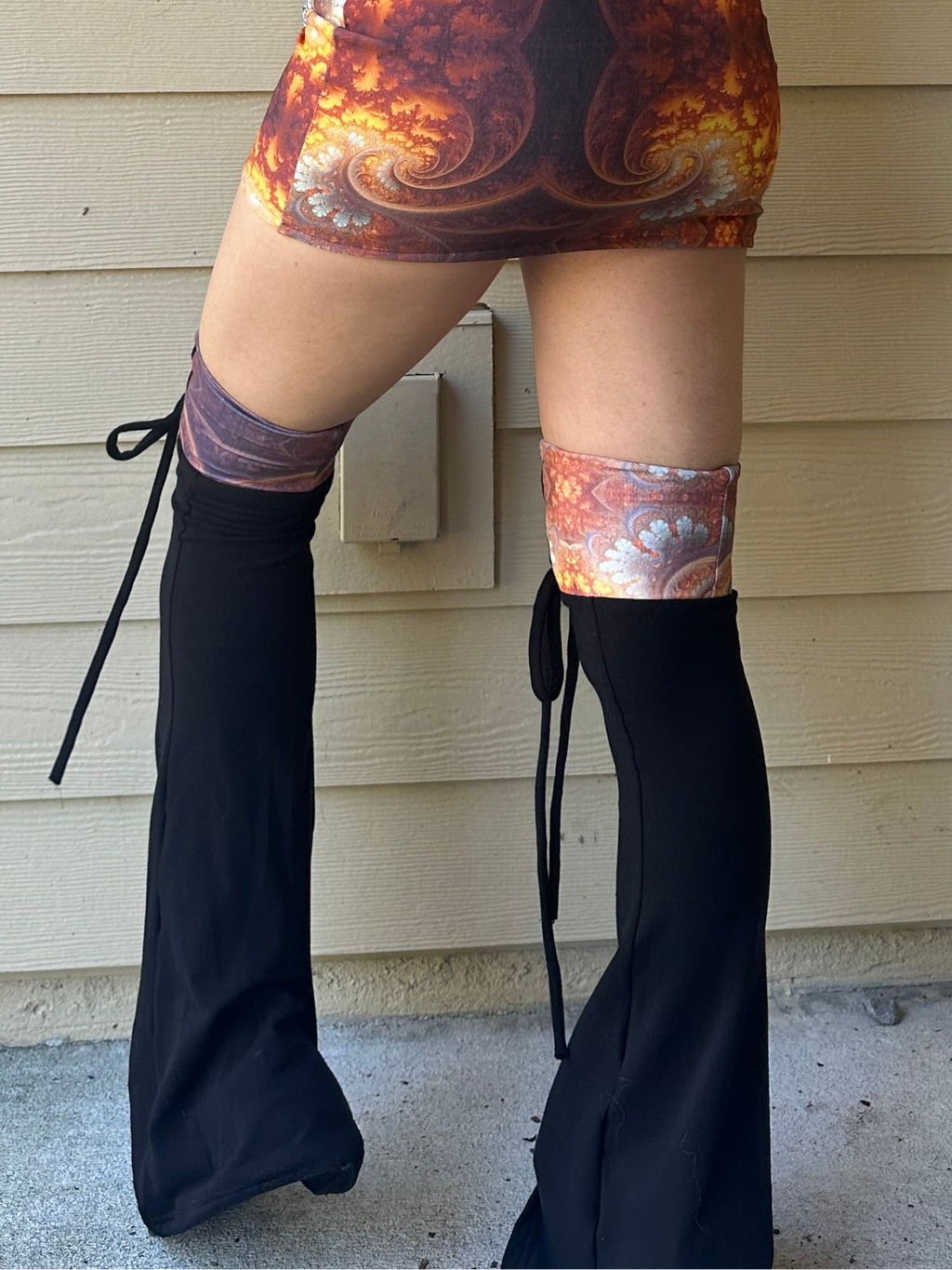 MTO Lace up Flare Leg Warmers