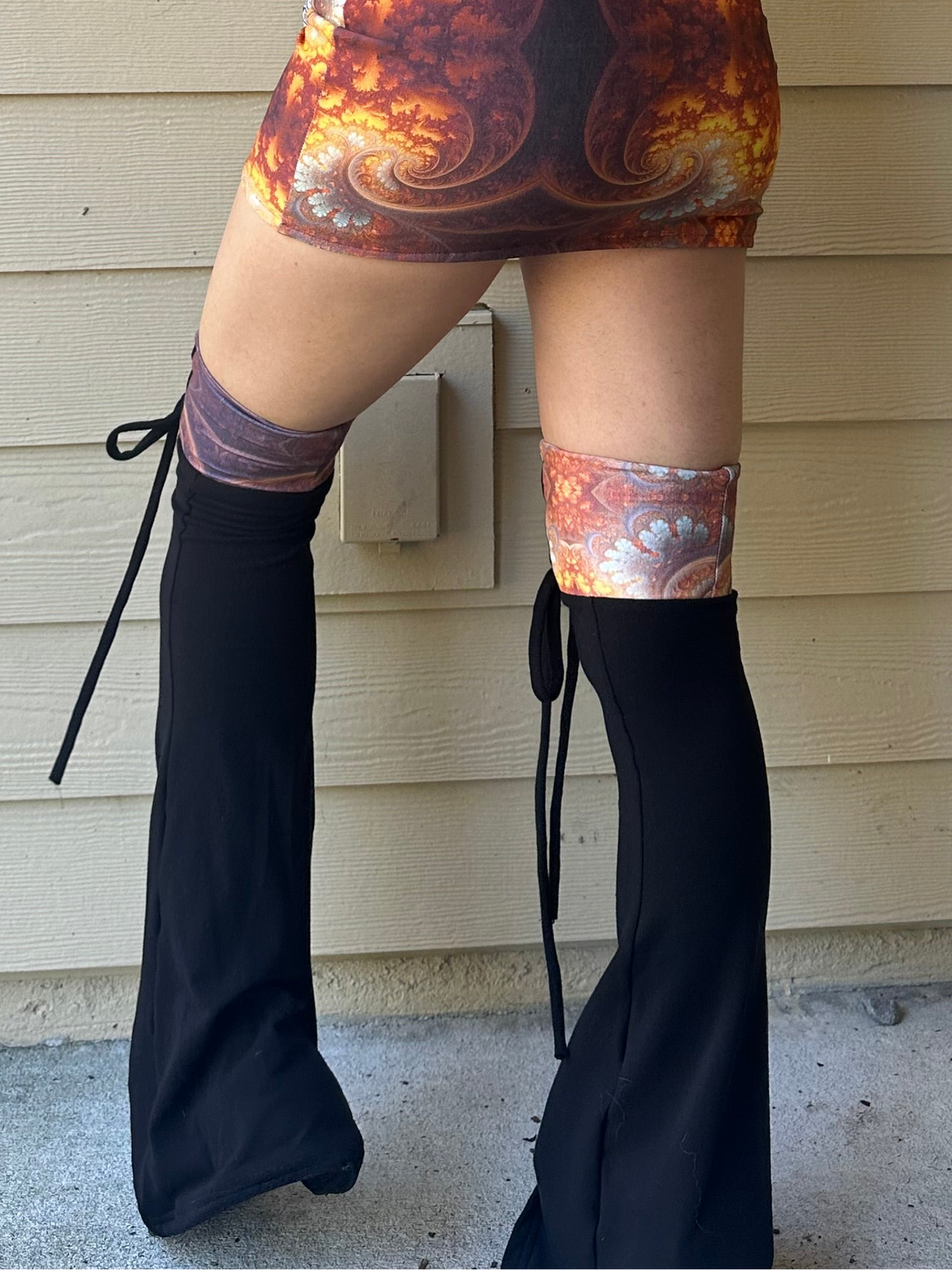 MTO Lace up Flare Leg Warmers