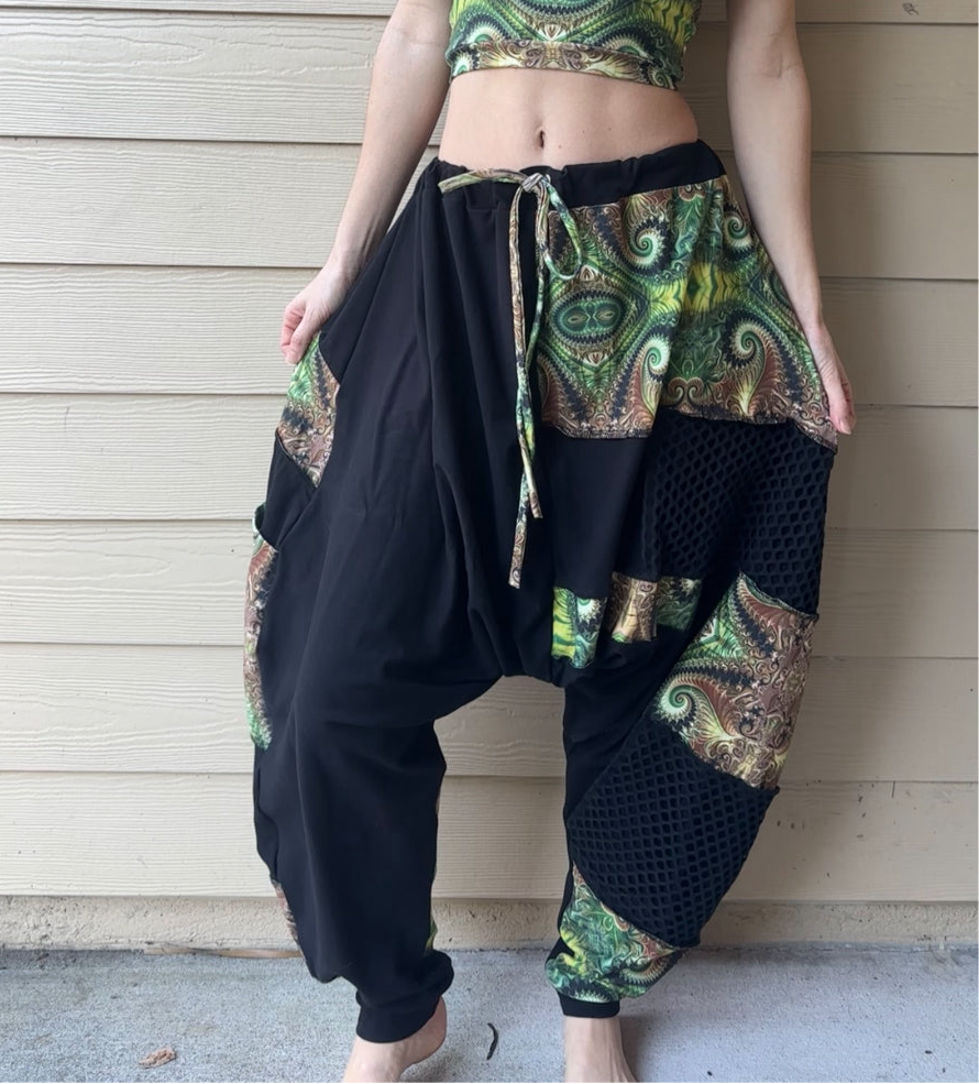 MTO Mesh Patchwork Harems