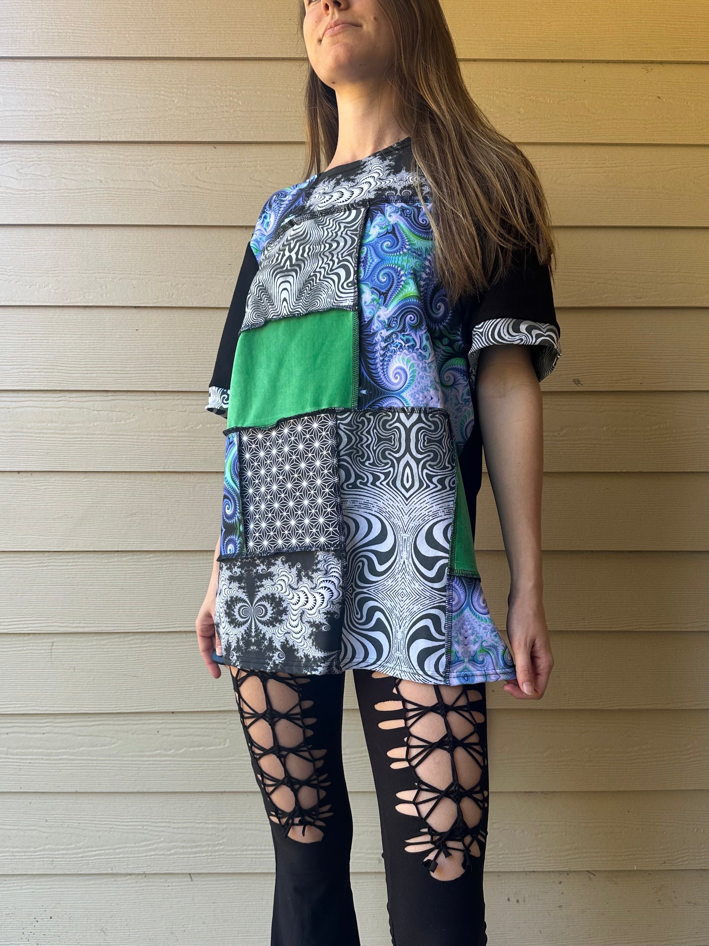 Mire Tipper Patchwork Tee (LG)