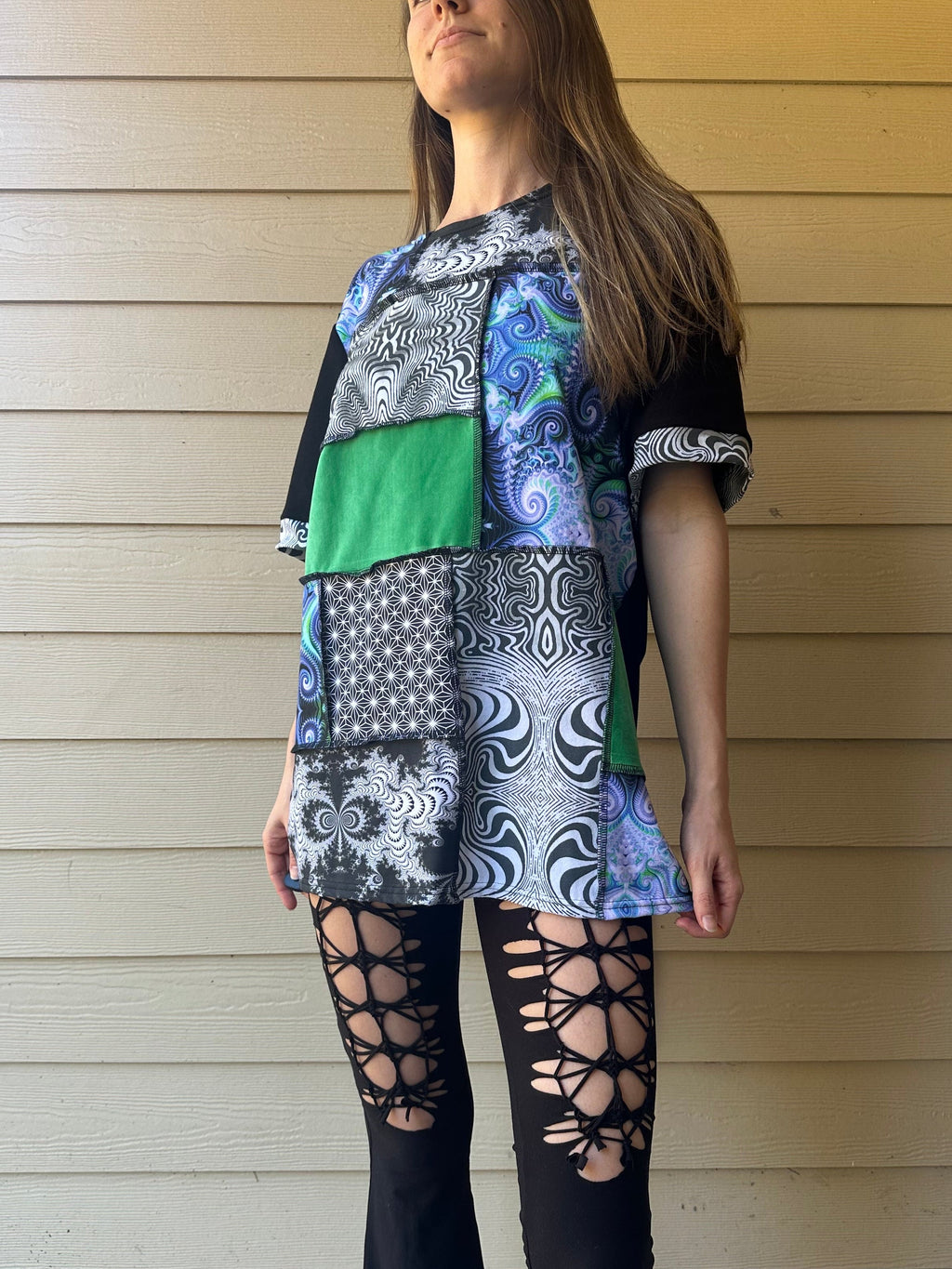 Mire Tipper Patchwork Tee (LG)