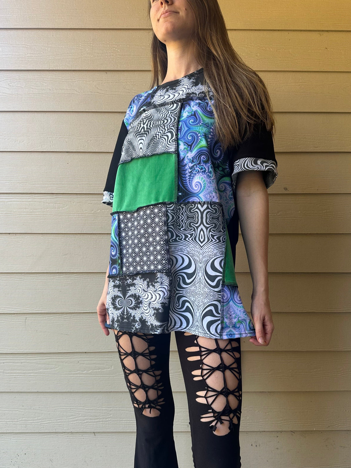 Mire Tipper Patchwork Tee (LG)