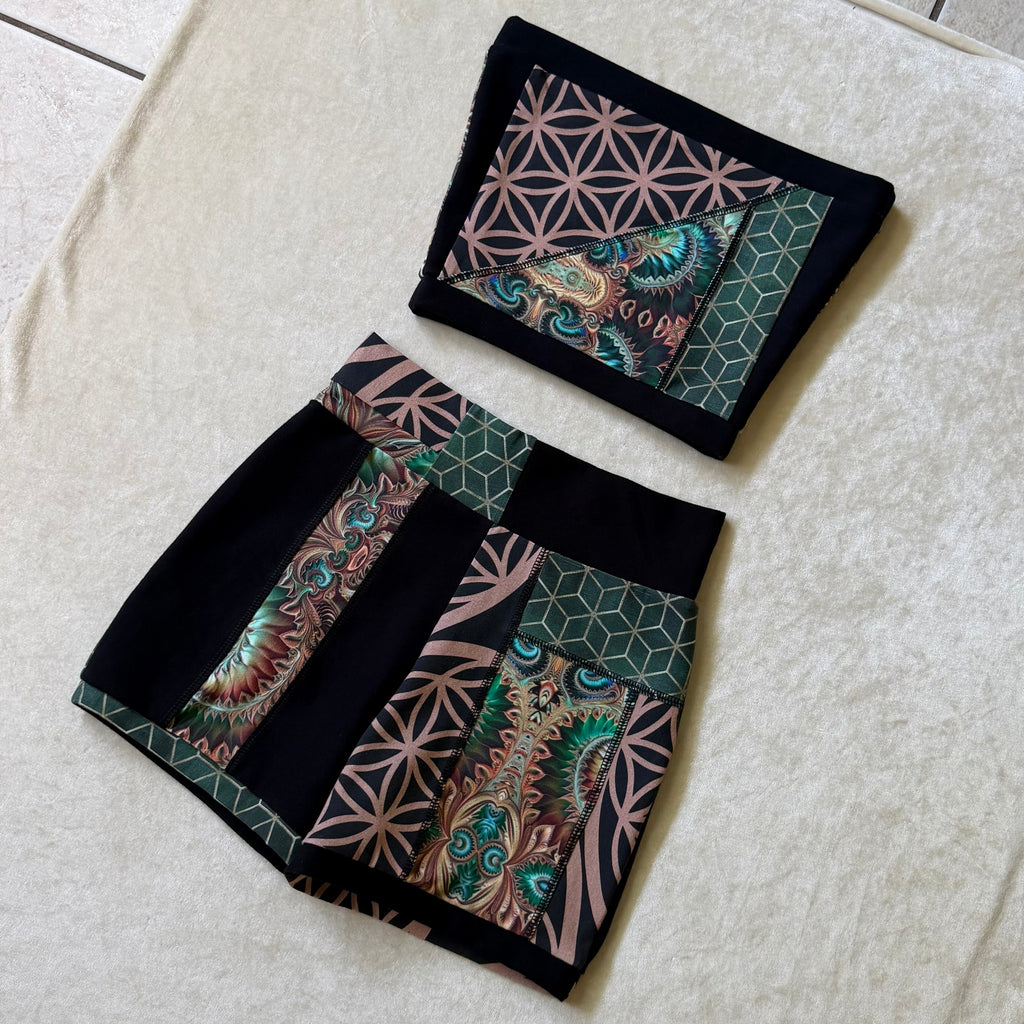 Patchwork Tube & Shorts Set XS/S