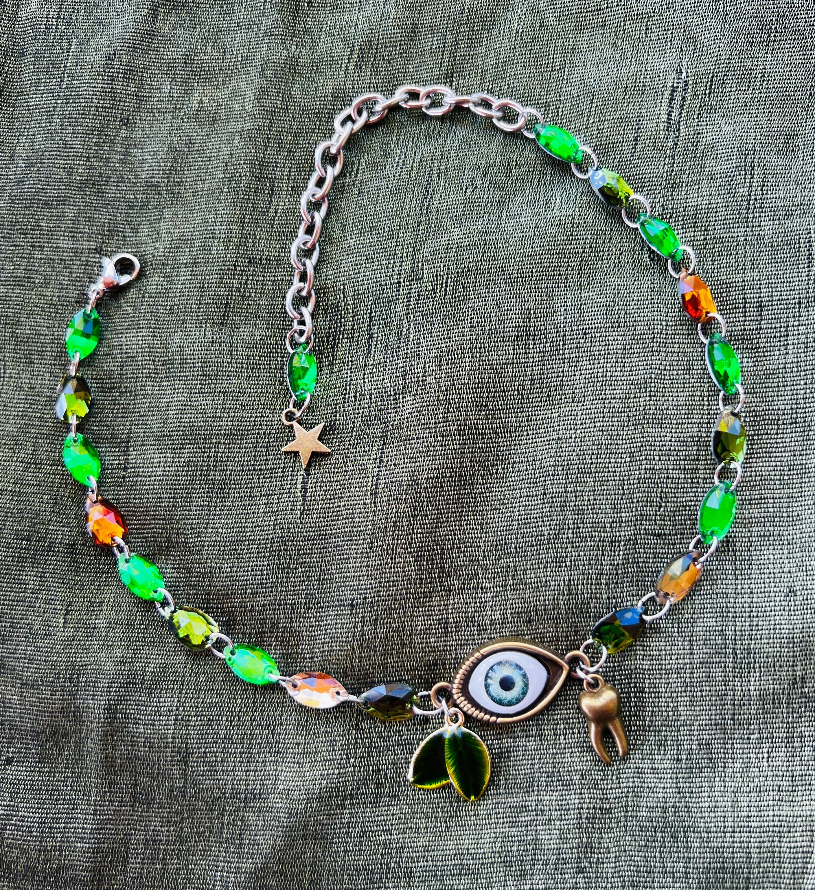 Fairy Trap - Glass Crystal Third Eye Choker