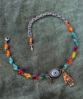 Fire Heart - Glass Crystal Third Eye Choker