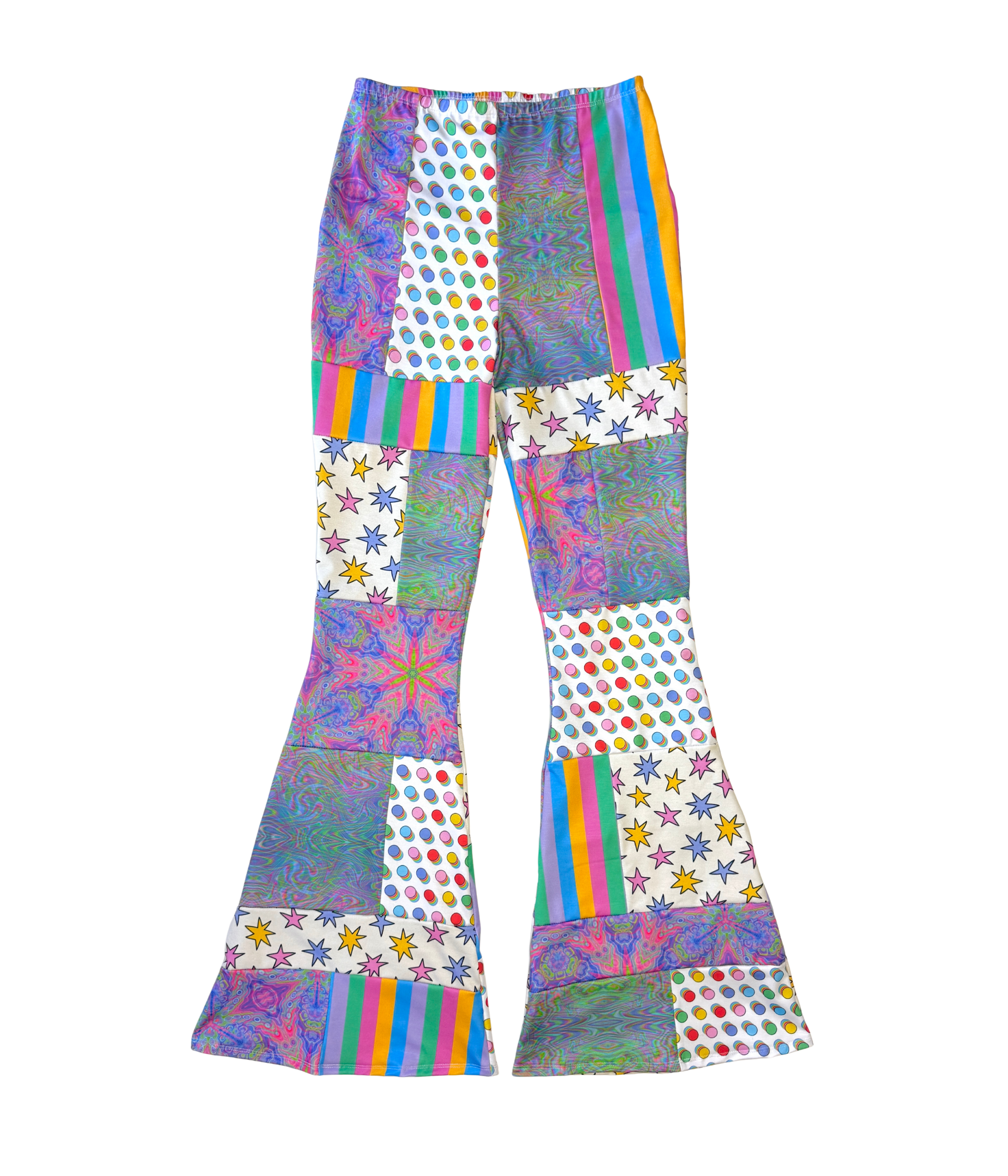 Clownin' Around Patchwork Flare Pants (MTO)