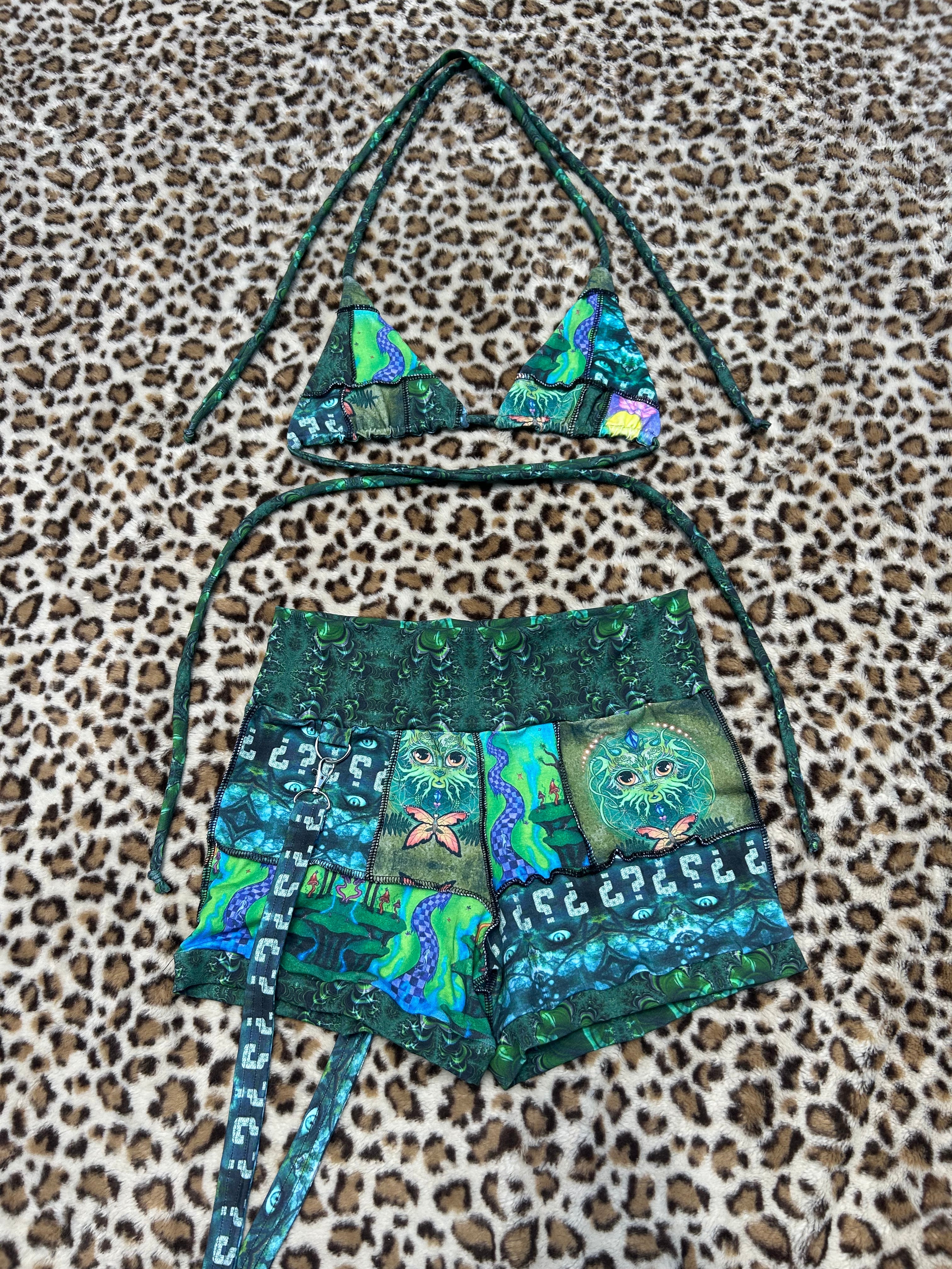 Patchwork Bikini Top