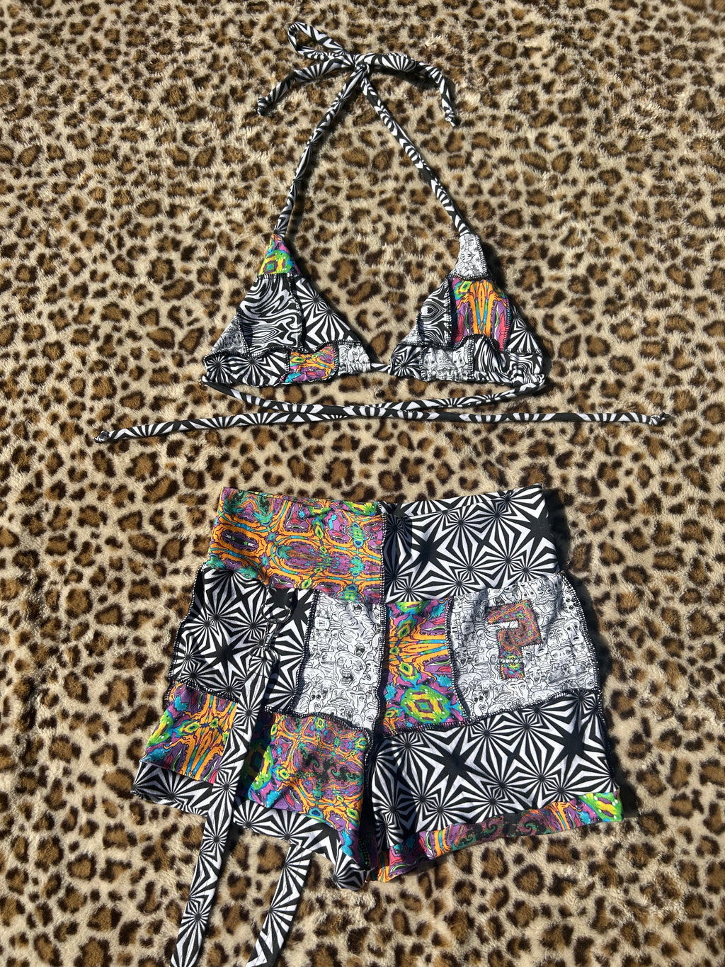 Patchwork Bikini Top