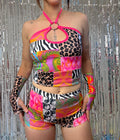 NEON JUNGLE - Halter/Shorts Set (MTO)