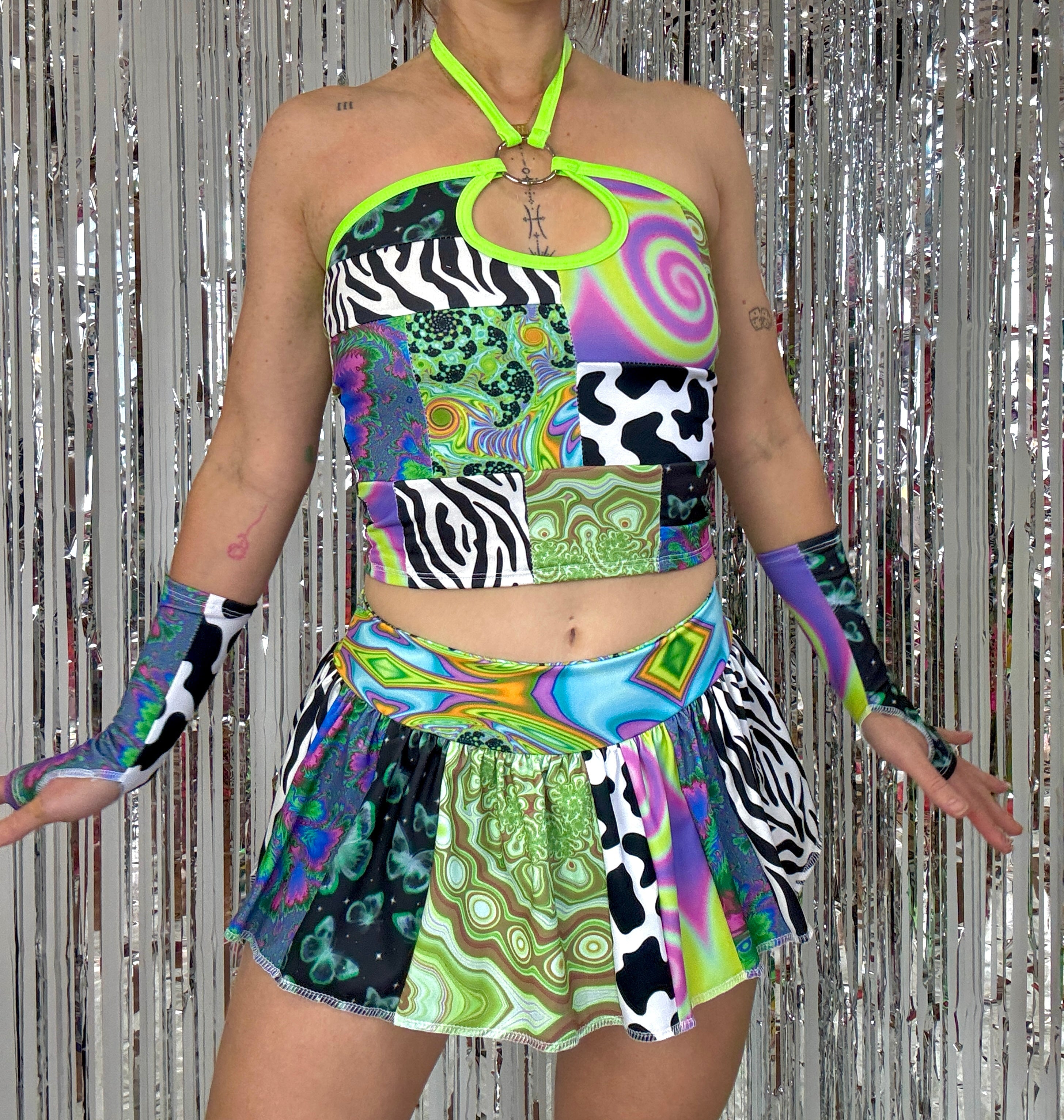 ALIEN FREQUENCY - Halter/Skort Set (MTO)