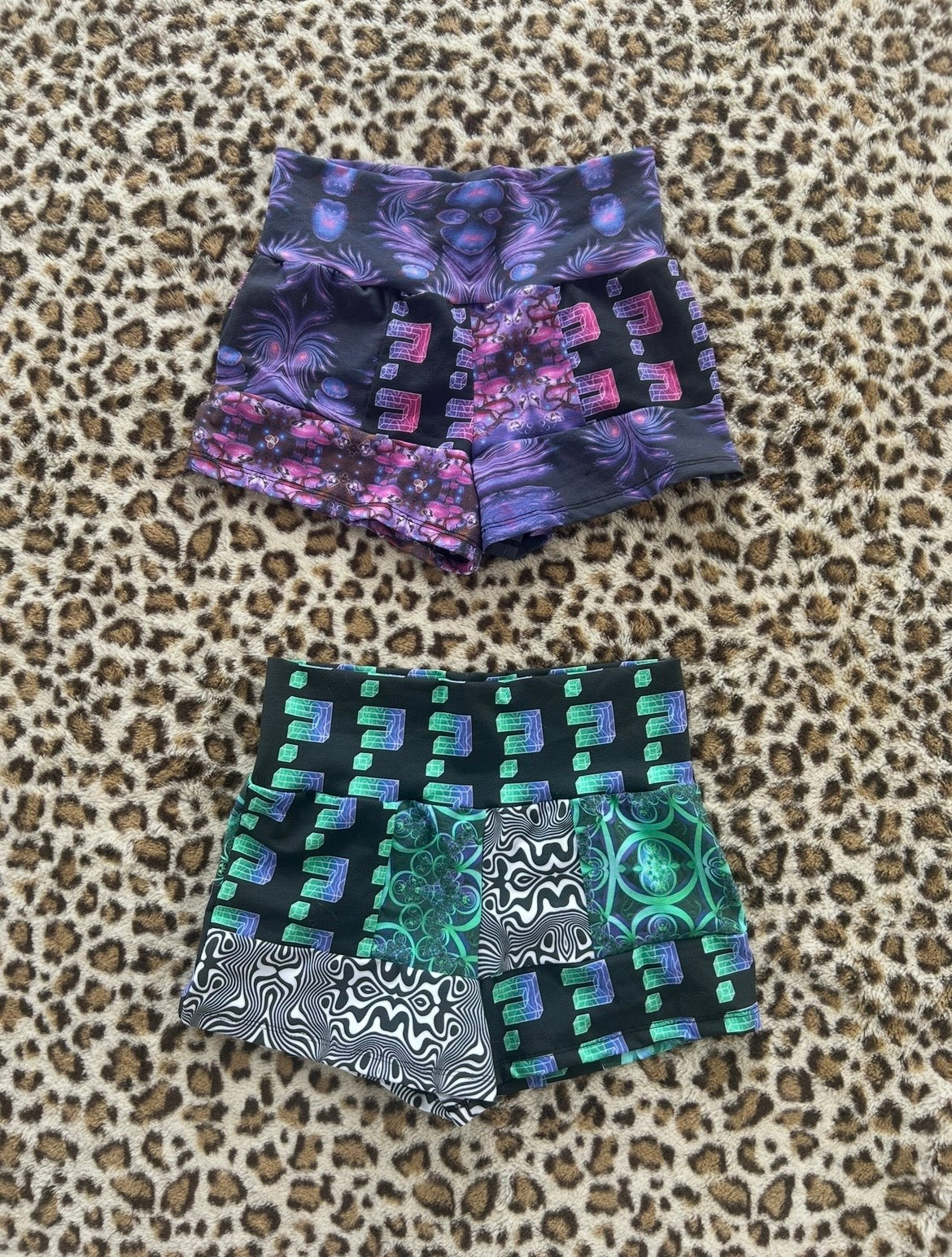 Patchwork Yoga Shorts