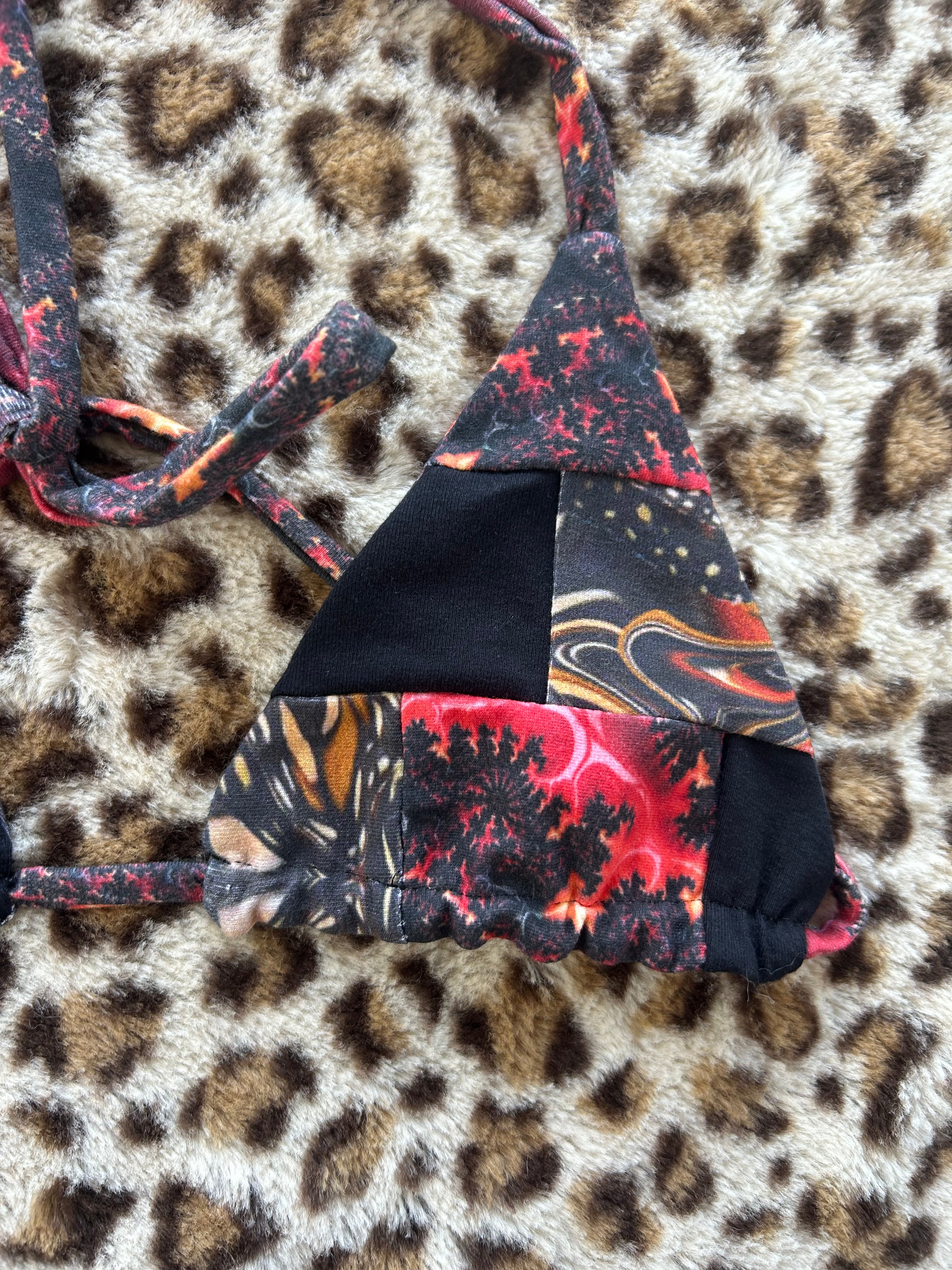 Patchwork Bikini Top