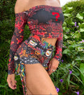 Cinched Patchwork Shorts