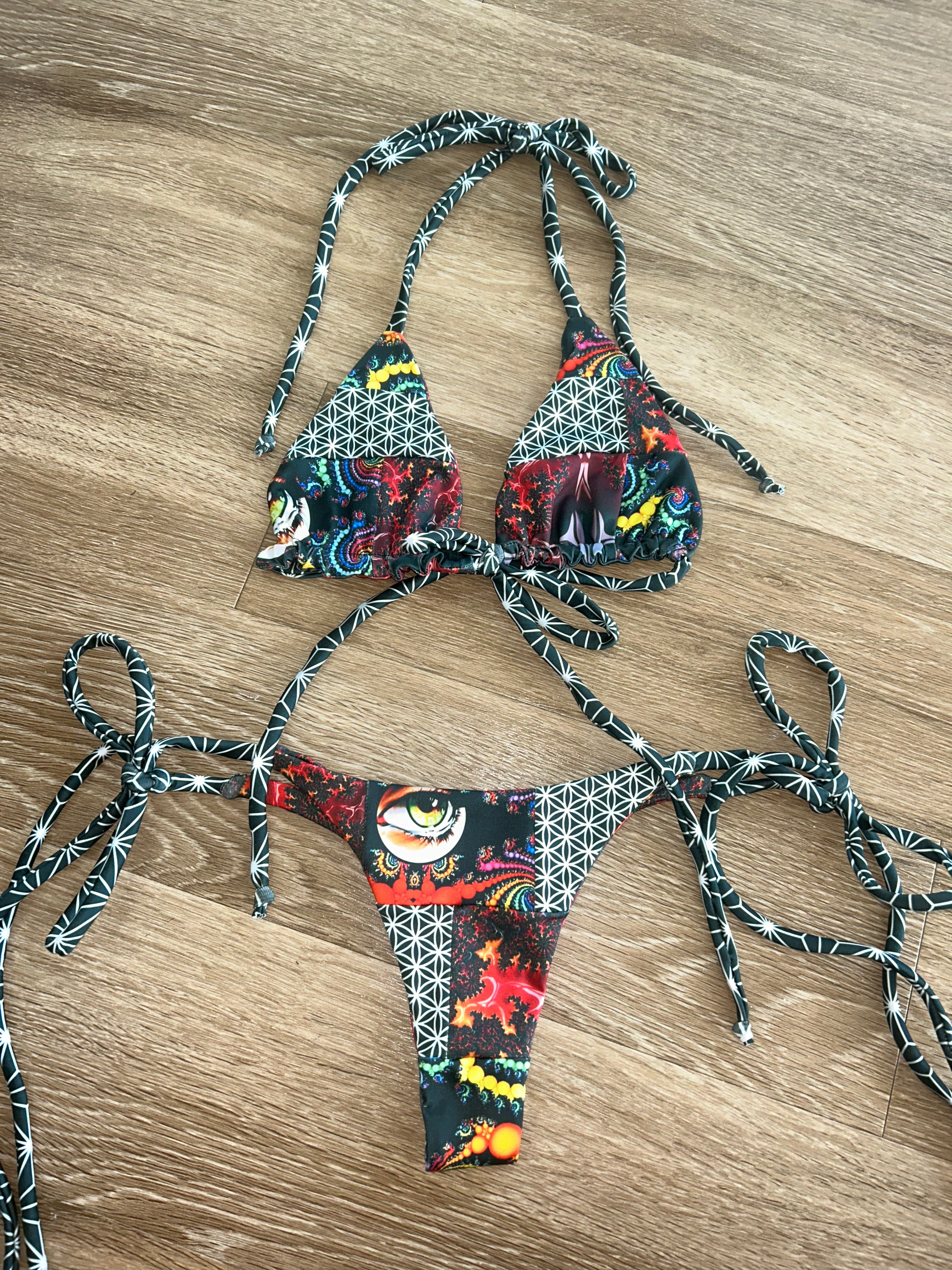 Patchwork Bikini Top (Swim)