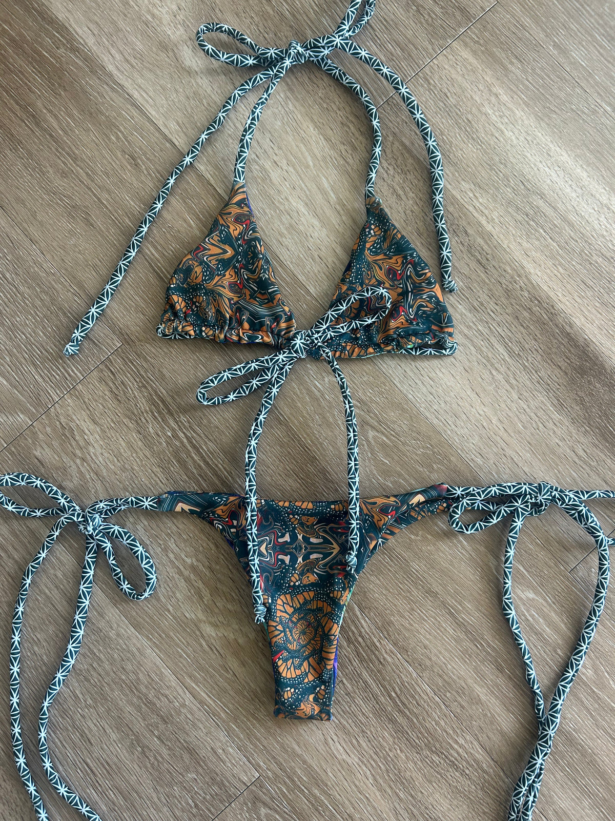 Patchwork Bikini Top (Swim)