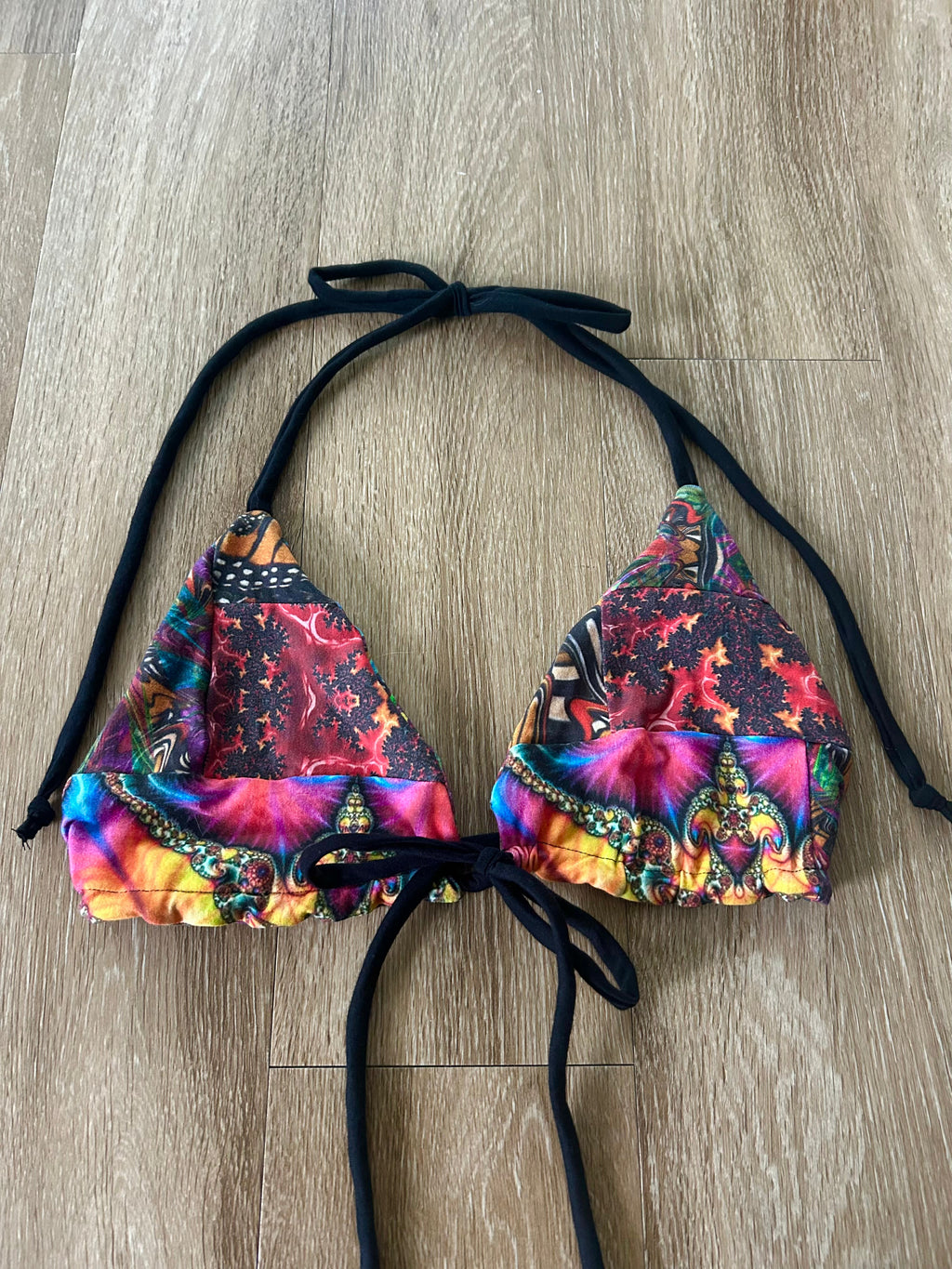 Patchwork Bikini Top (L)