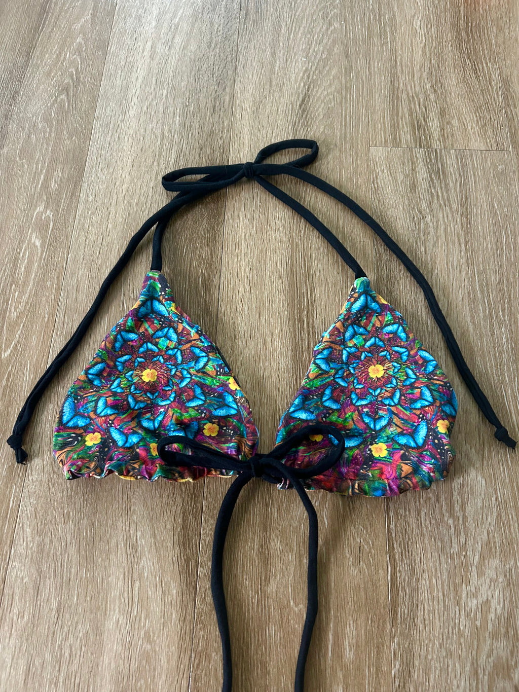Patchwork Bikini Top (L)