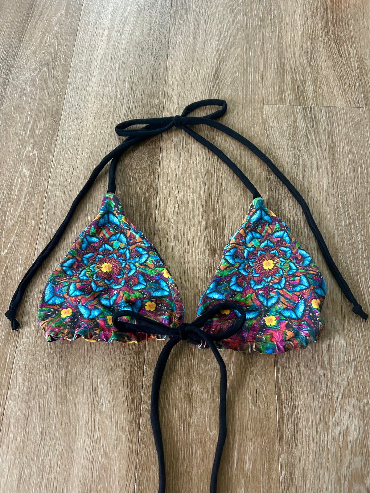 Patchwork Bikini Top (L)