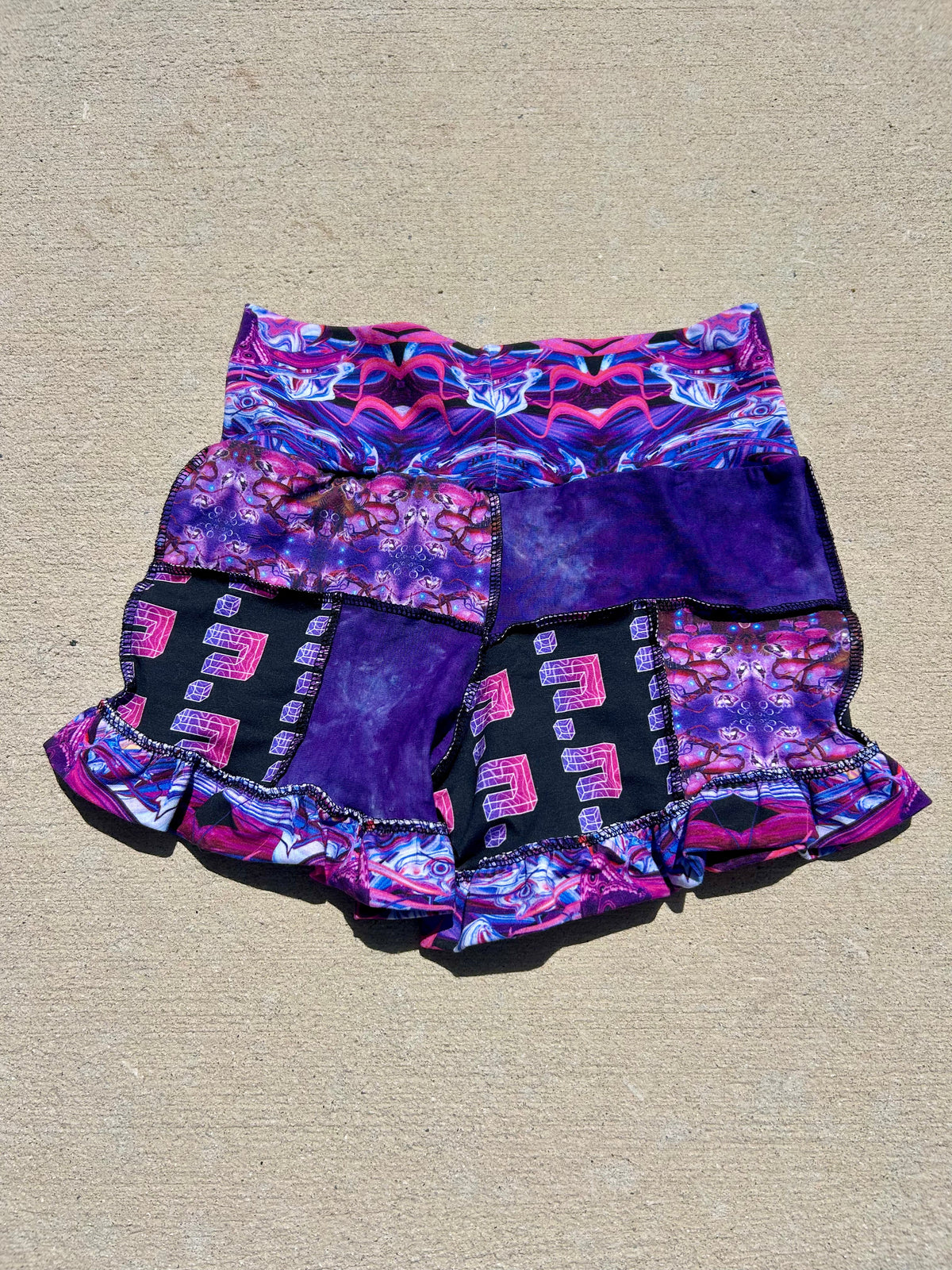 Patchwork Ruffle Shorts (S)