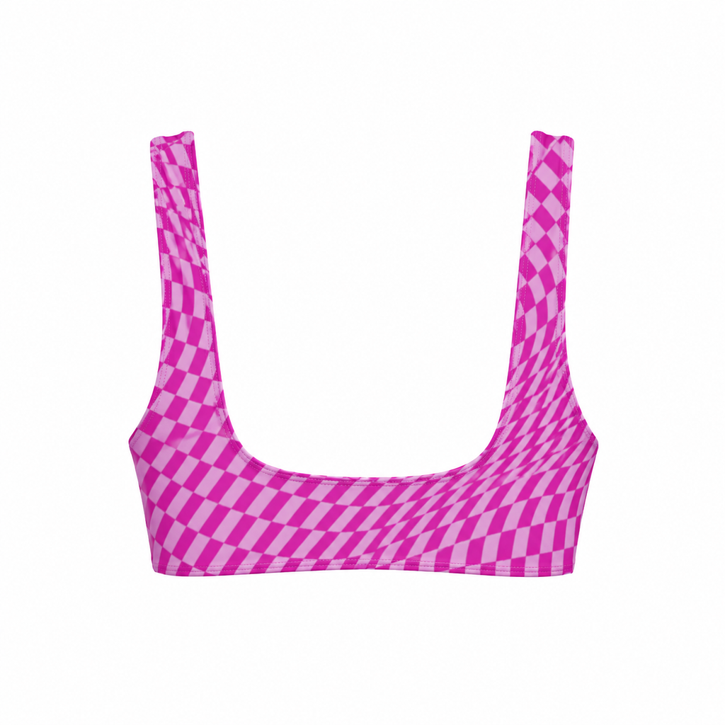 Tiger Balm Pink  Women's Ring Front Bralette Top