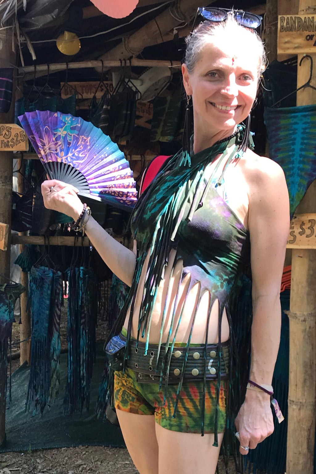 Tie Dyed Fringe Skirt [WSO-311B]
