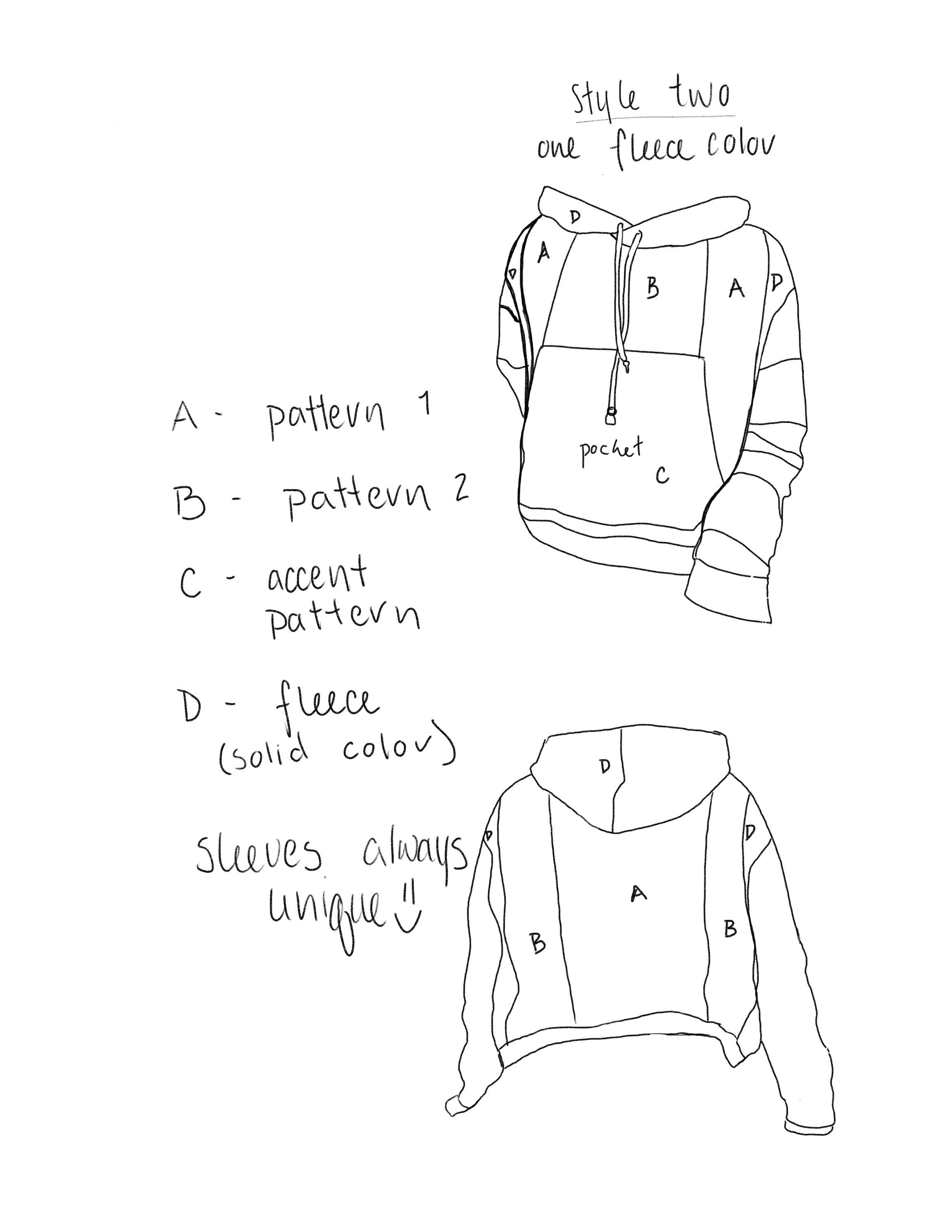 MTO Cropped Patchwork Hoodie