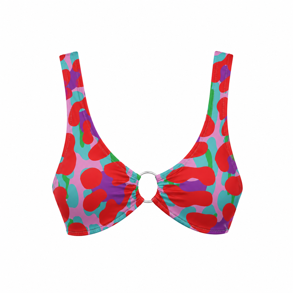 Tiger Balm Paw Women's Ring Front Bralette Top