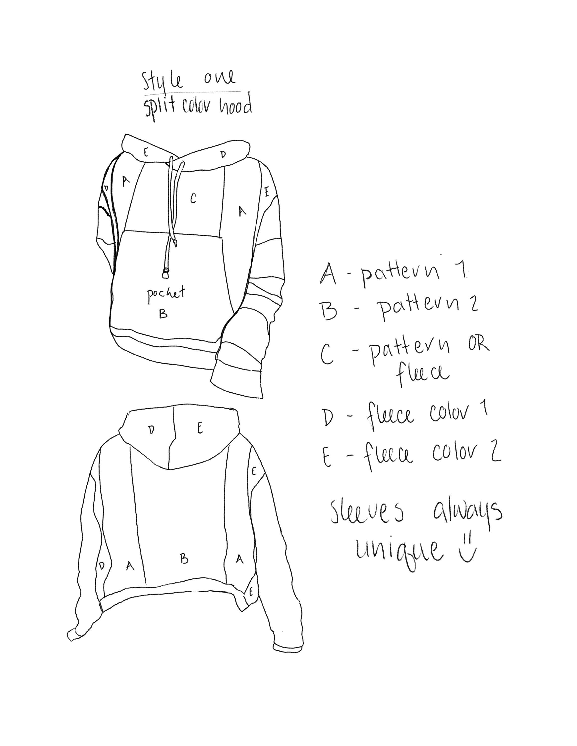 MTO Cropped Patchwork Hoodie