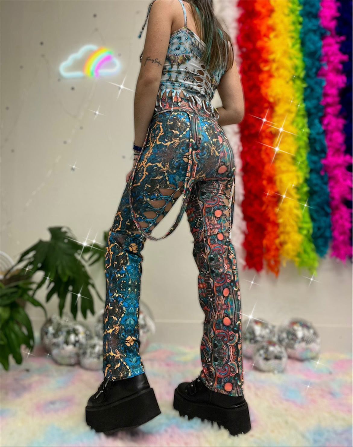 strappy pants