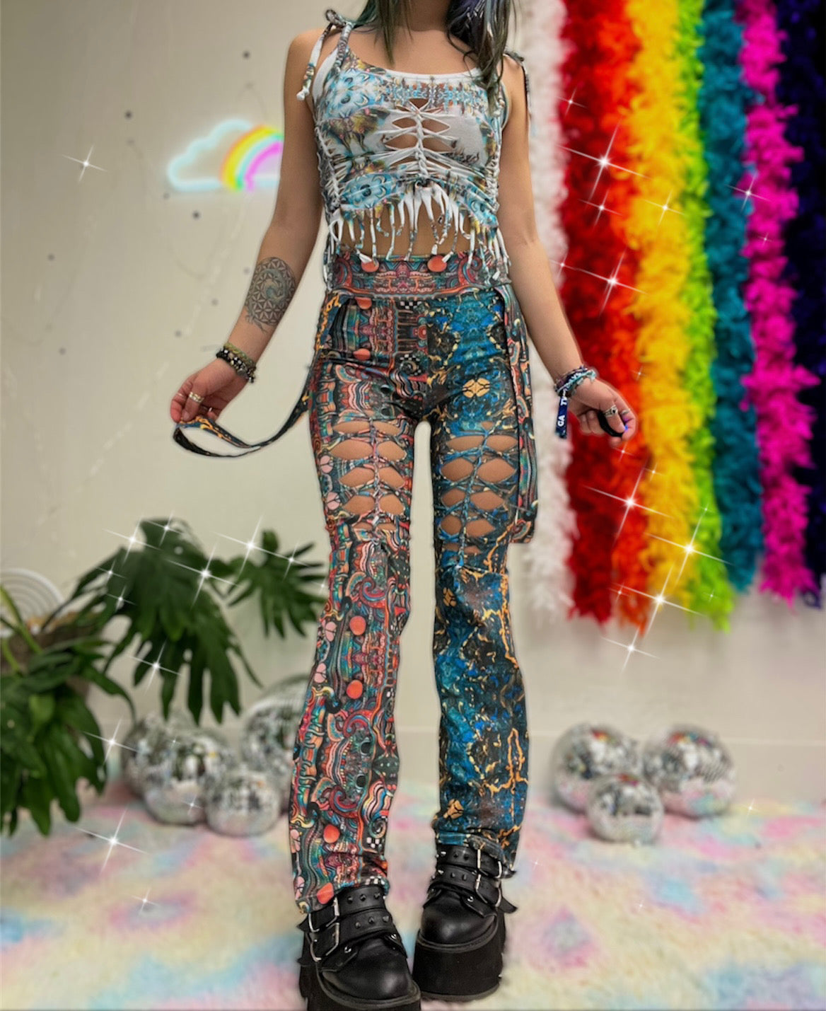 strappy pants