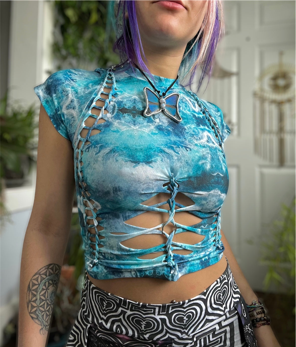 braided baby tee
