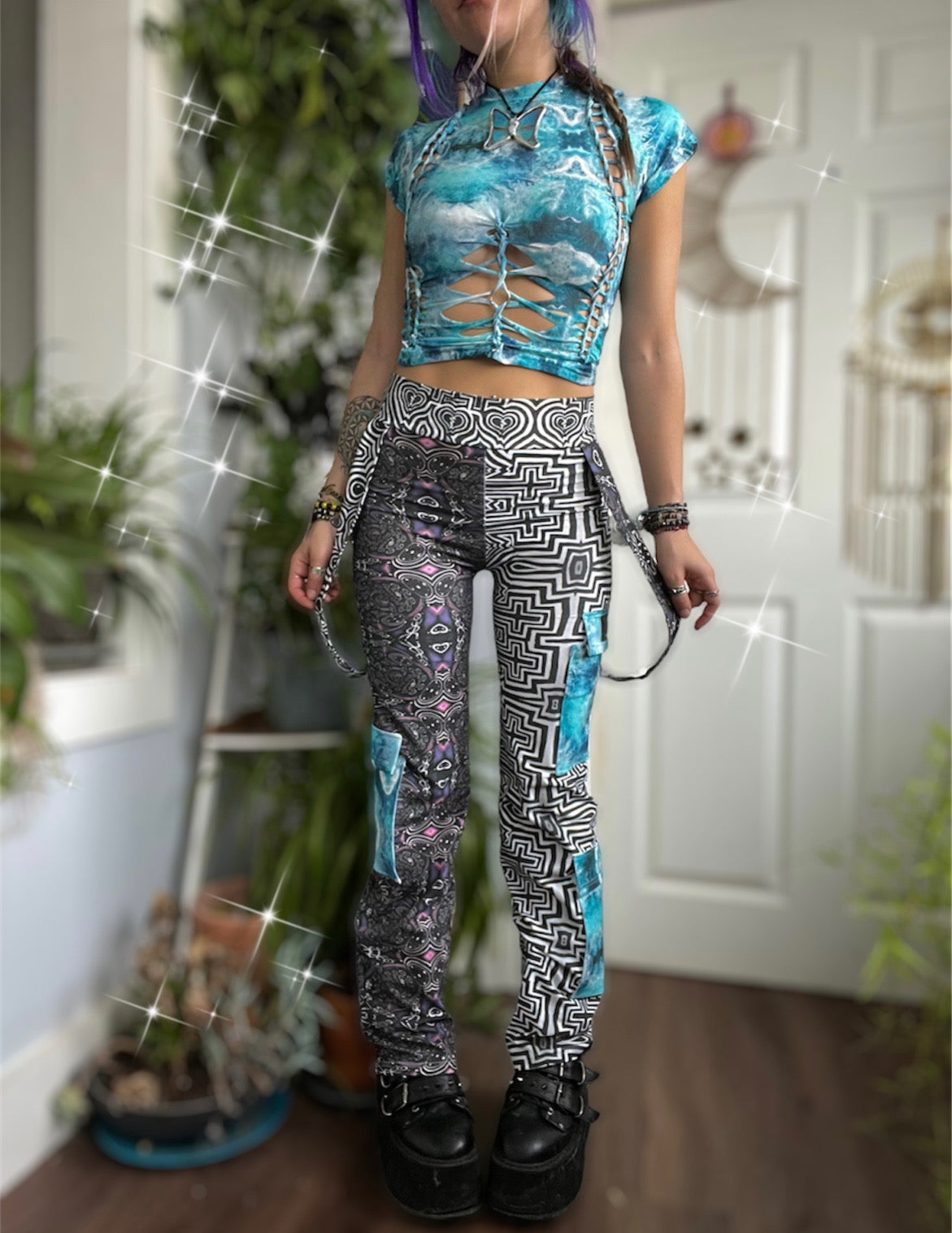 strappy pants