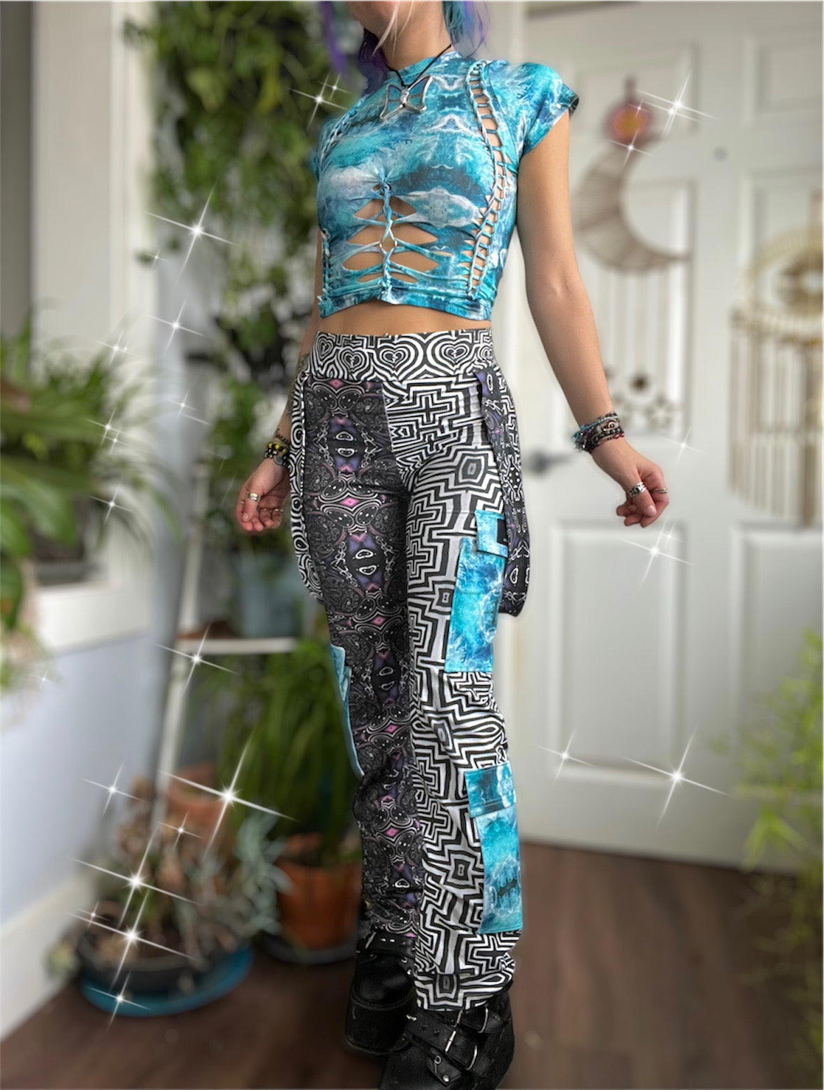 strappy pants