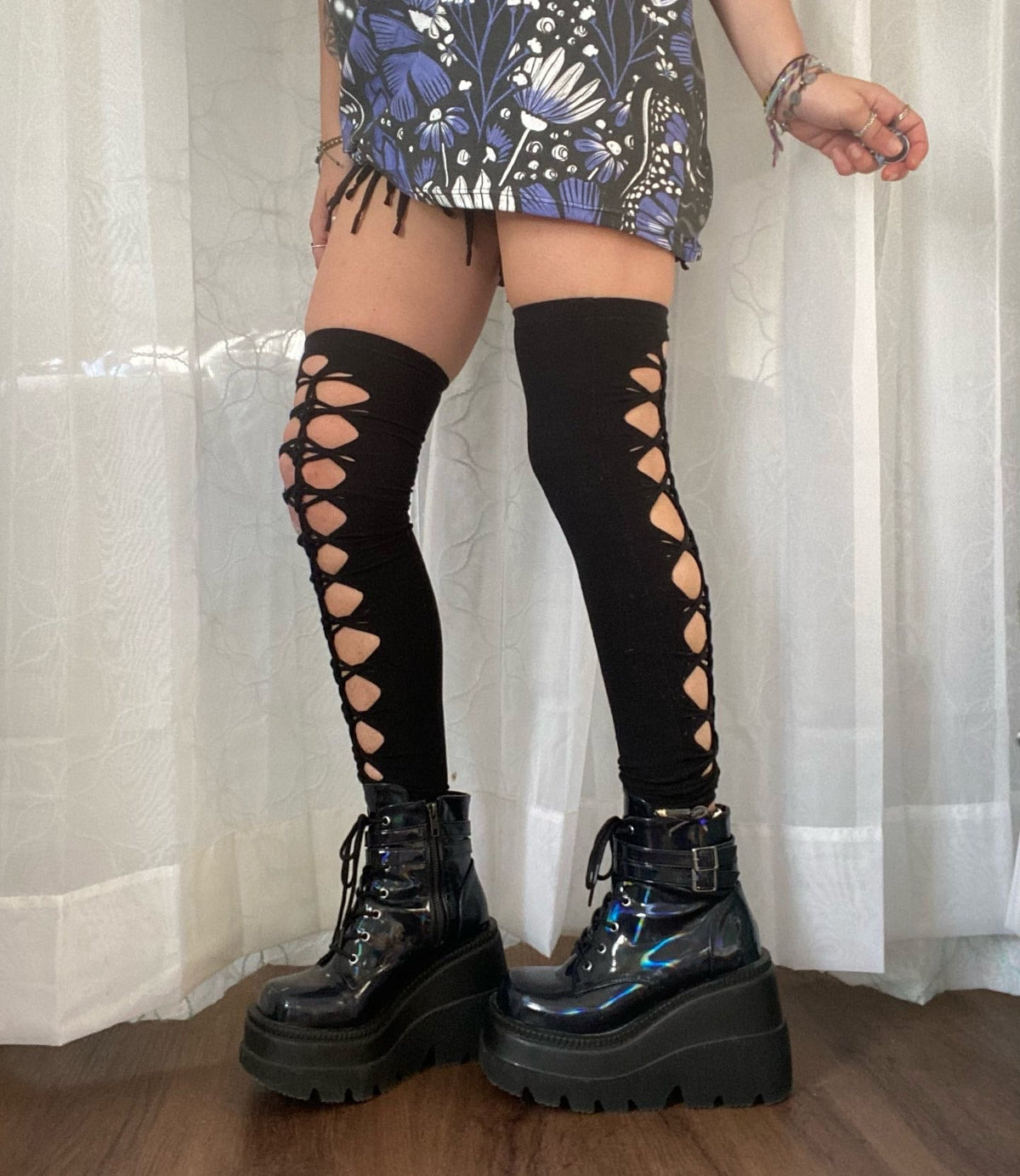 braided thigh highs