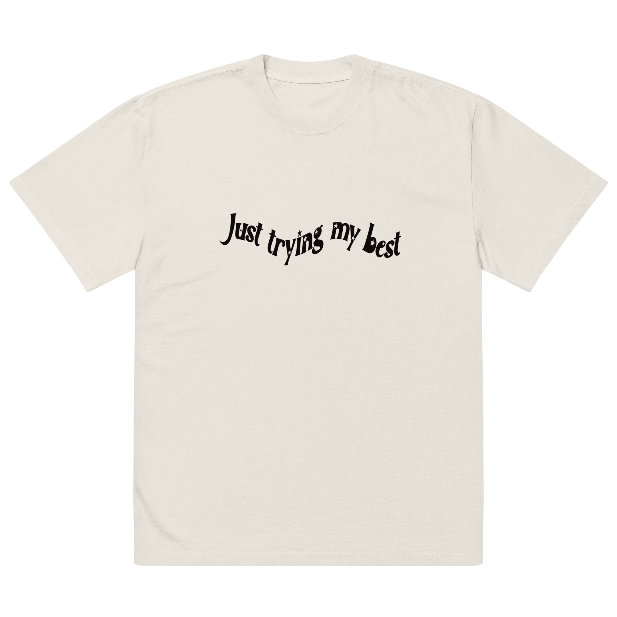 JOI - Just Trying My Best - oversized faded tee