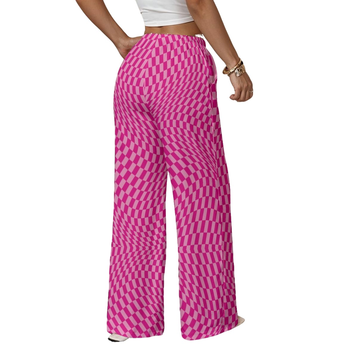 Tiger Balm Pink Pattern Women’s Straight-Leg Casual Pants