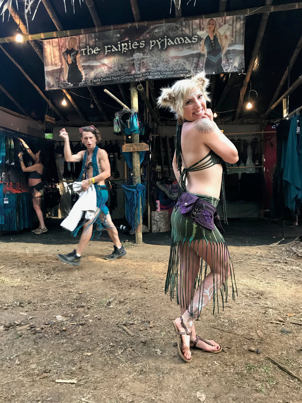 Tie Dyed Fringe Skirt [WSO-311B]