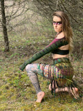 Drawstring Fringe Tie Dyed Skirt [WSO-511]